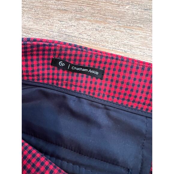 Talbots Chatham Ankle Pants Red & Black Houndstooth Print 6P - Picture 6 of 6